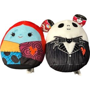 Squishmallows Sally and Jack Plush Set - Blue, Black, White